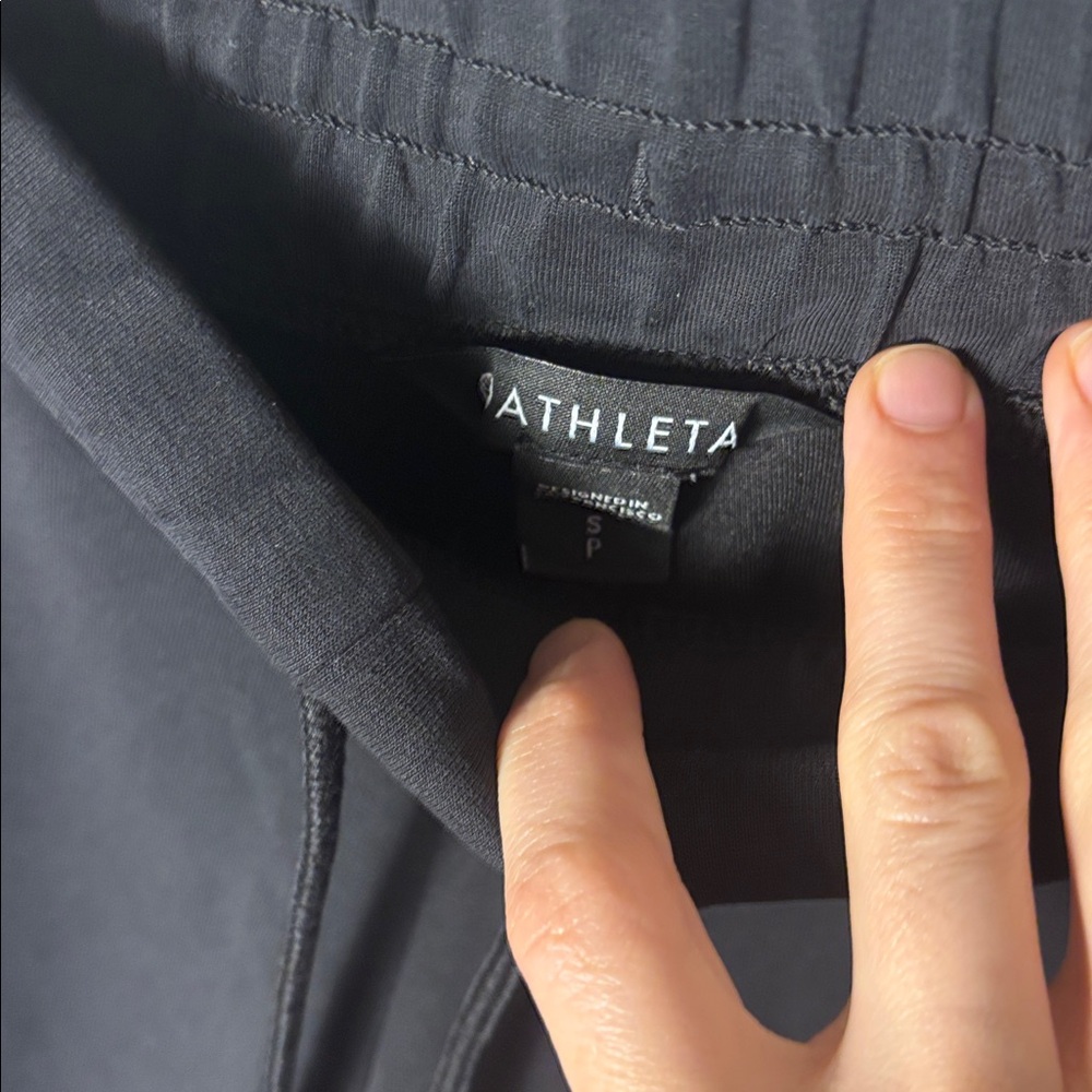 Athleta Seasoft Mid Rise Crop Straight Pant Dark Gray - Picture 3 of 4
